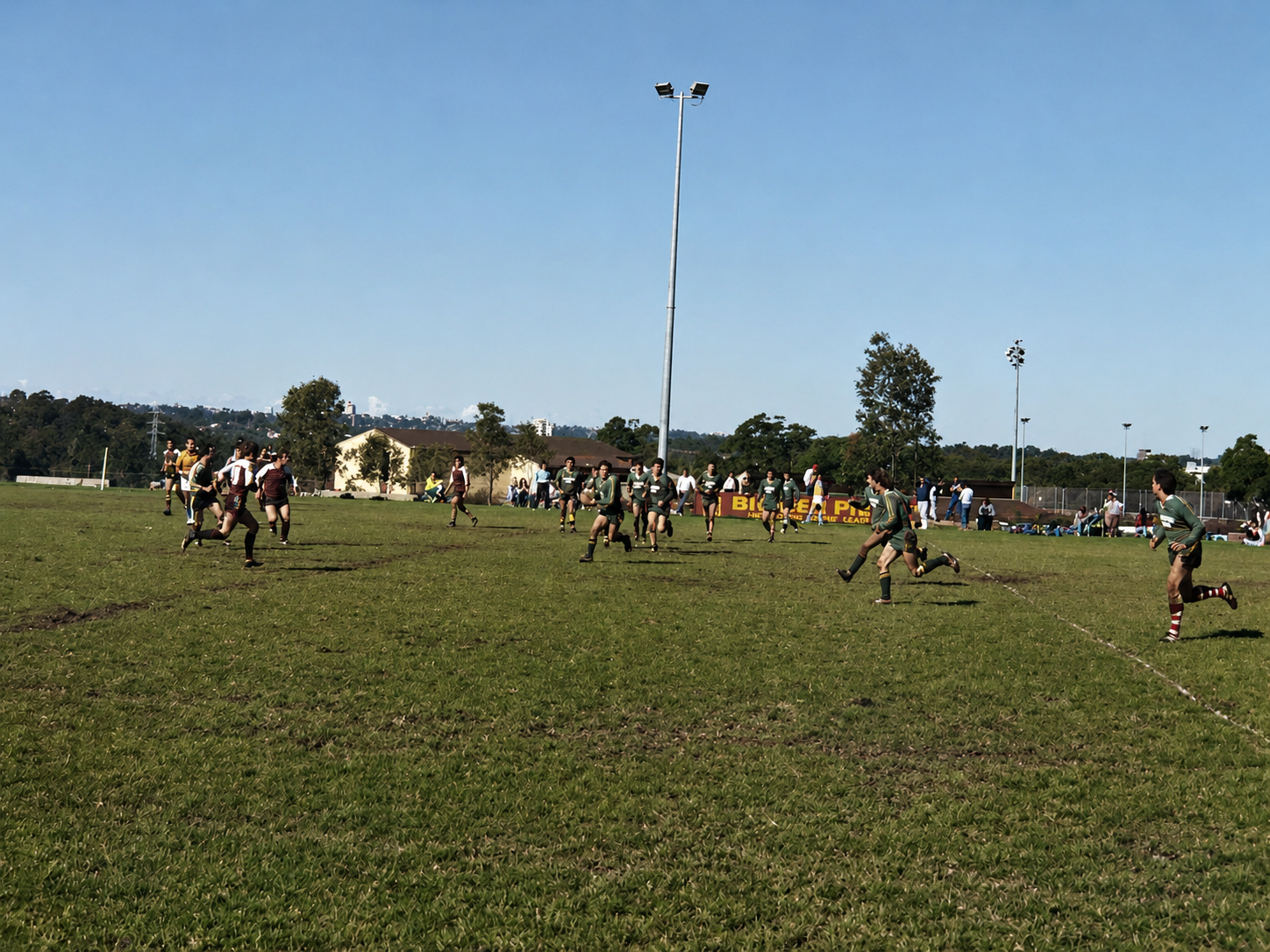 The university fields, wide open