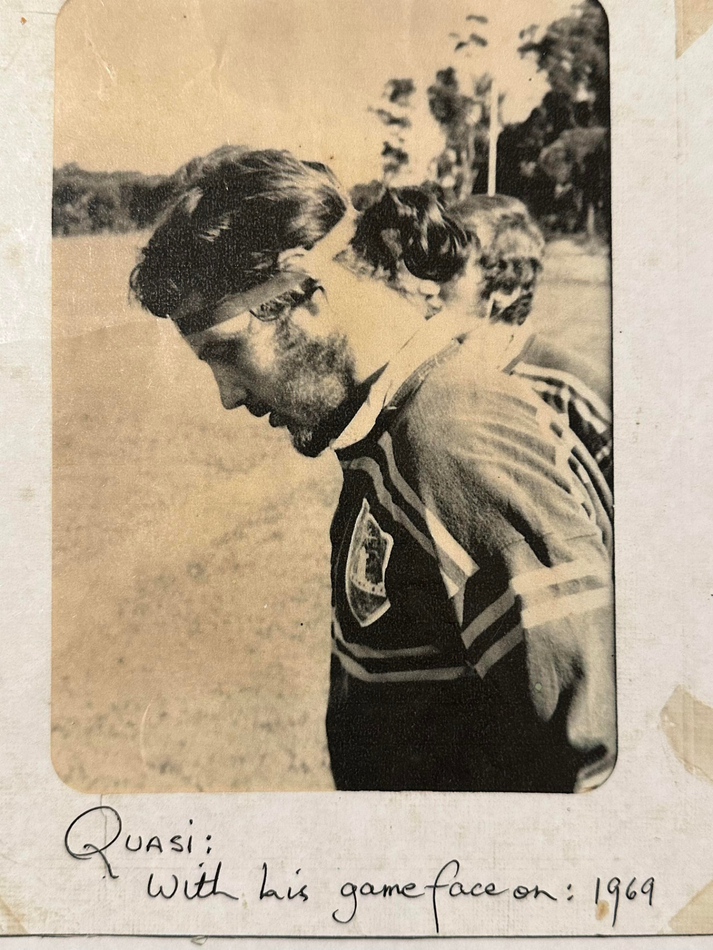 “Quasi — with his game face on”, 1969